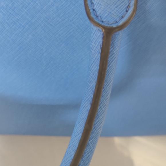 💯Michael Michael Kors  Summer Blue Saffiano Leather Satchel - Picture 7 of 12